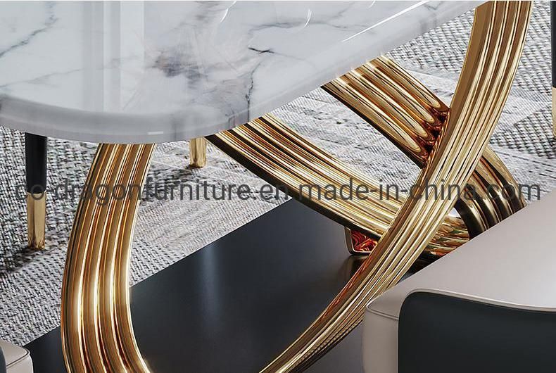 2021 New Design Steel Dining Table for Living Room Furniture