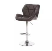 Leather Kitchen Adjustable PU Bar Stool High Chair with Backrest
