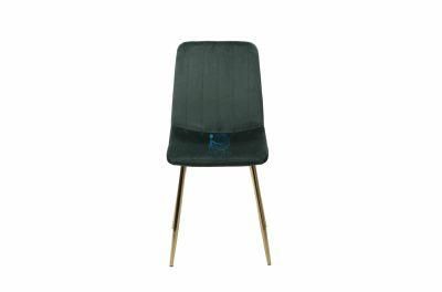 New Modern Fabric Leisure Green Velvet Chairs Living Room Restaurant Nordic Dining Arm Chairs Upholstered Metal Leg