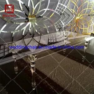 Resin Clear Acrylic Wedding Table for Banquet Hall