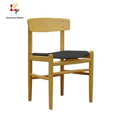 Solid Ash Wood Furniture Walnut Maple Color Wisbone Restaurant Chair