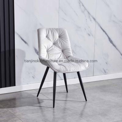 Furniture Modern Design Restaurant White Velvet Leisure Fabric Dining Room Chair Dining Chair Table Sets