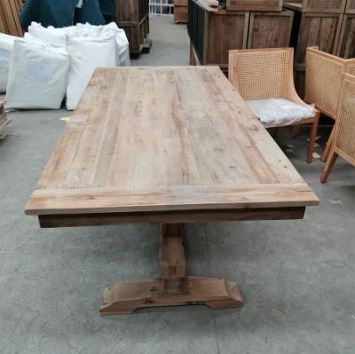 Kvj-6210 Vintage French Style Reclaimed Wood Dining Table