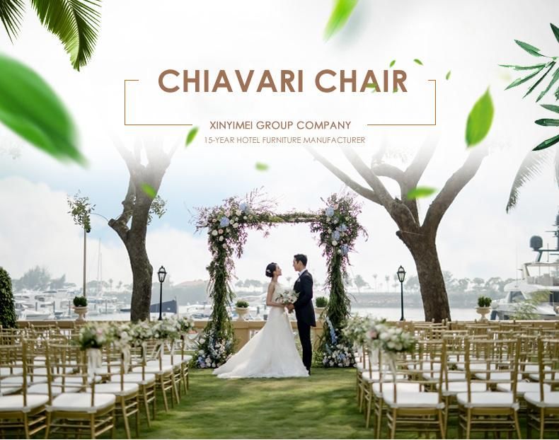 Dining Furniture Restaurant Banquet Wedding Stacking Metal Aluminum Chiavari Chair for Sale