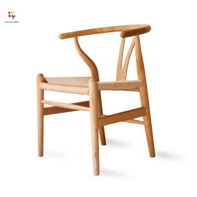 Modern Design Restaurant Furniture Wooden Frame Dining Chair with Woven Pad