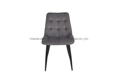 Factory Wholesale High Quality Green Velvet Metal Dining Chair for Modern Luxury Home Furniture Dining Chair