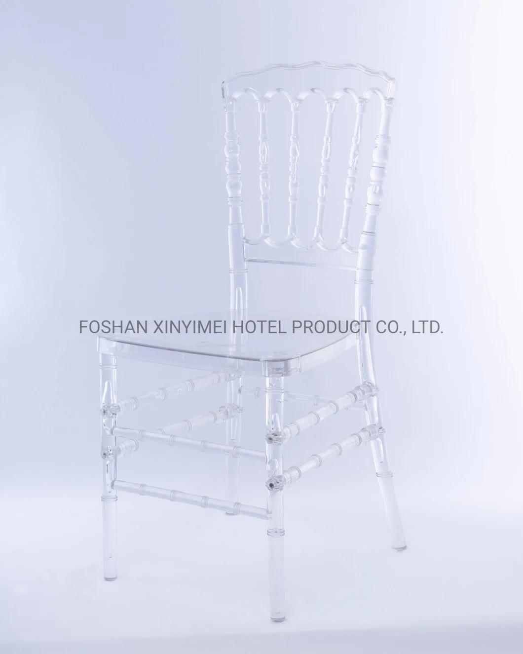 High Quality Resin Chiavari Napoleon Chair for Wedding Receptions Rental