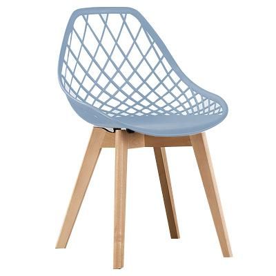 Modern Simple Outdoor Sun Chair Plastic Mesh Armrest PP Colorful Dining Chair for Living Room