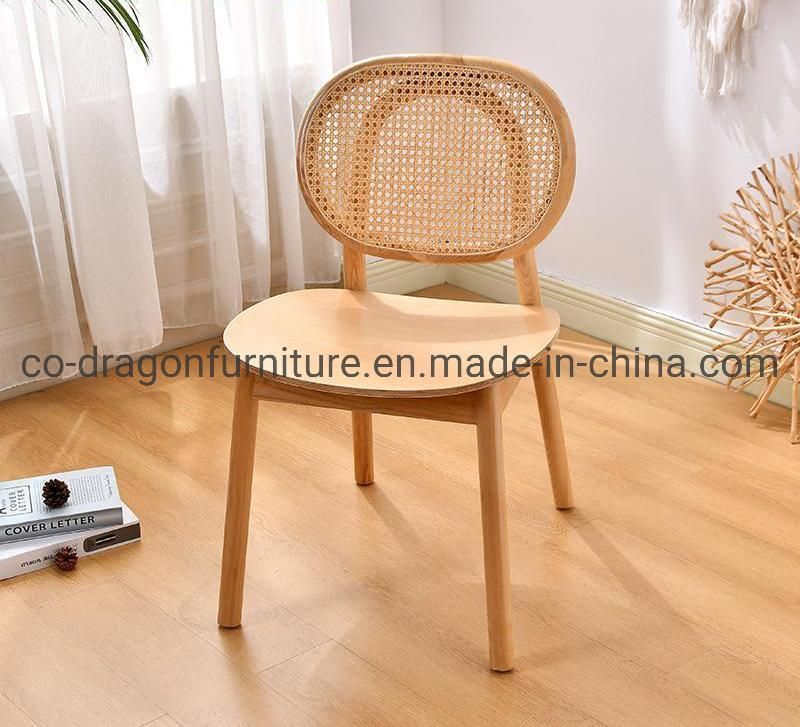 2021 Modern Wooden Dining Furniture Wicker Rattan Dining Chair Sets