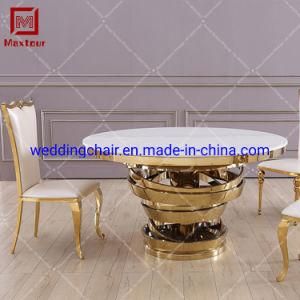 New Modern Stainless Steel Tornado Shape Table Base Dining Table