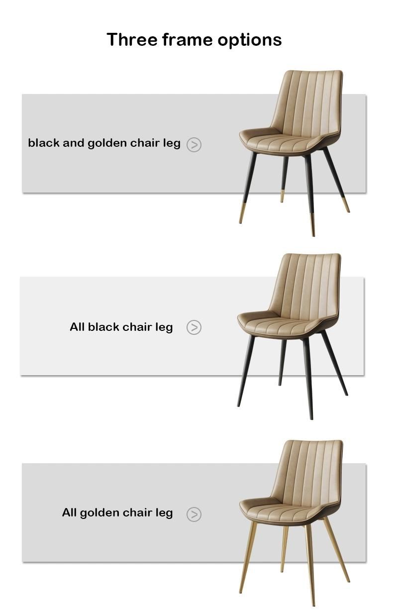 New Design Dining Room Kitchen Iron Furniture Velvet Fabric Chair