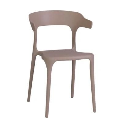 Simple Famous Modern Style Stackable Blue Designer Plastic Chair with Holes