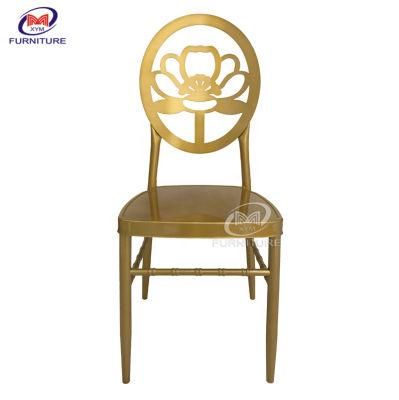 Wholesale Iron Flower Circle Back Gold Chiavari Chair