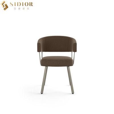 Length Ultra Modern Dining Chairs with Metal Legs for Restaurant