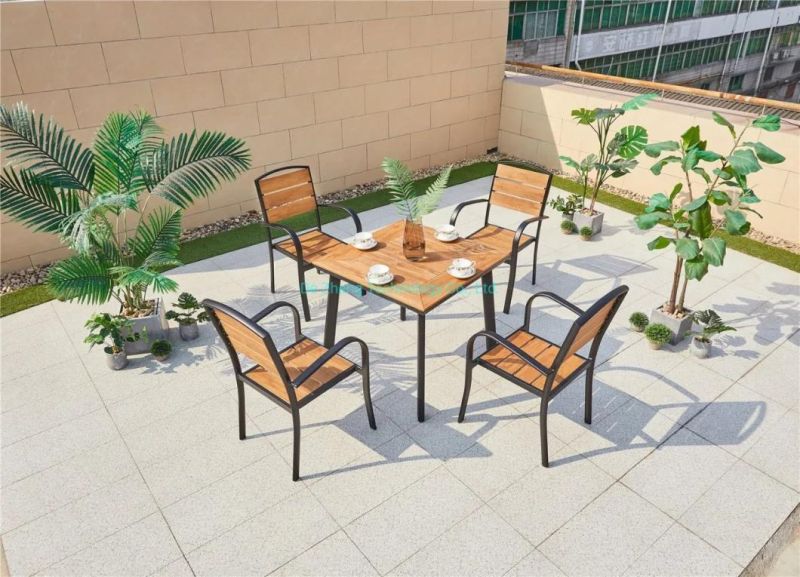Hot Coffee Balcony Dining Sets Garden Chair Parasol Garden Polywood Aluminum Restaurant Chair Outdoor Chair