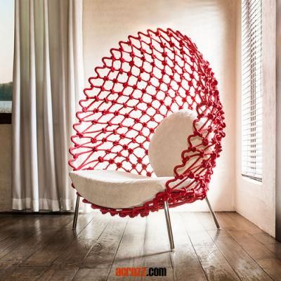 Factory Dragnet Lounge Chair Direct Sale New Outdoor Hand-Woven Solid Chair Luxury Modern Garden Sofa Egg Shape Indoor