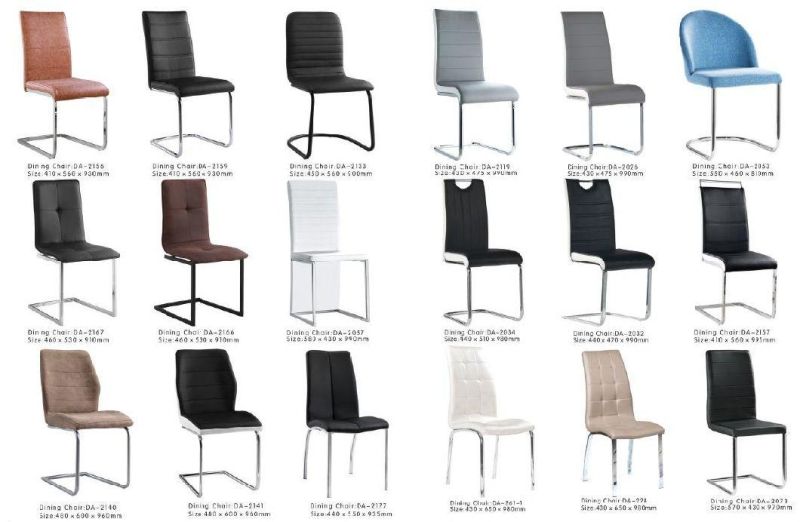 Luxury Hotel Restaurant PU Dining Chairs Wholesale Modern Design Iron Base Leather Dining Chairs