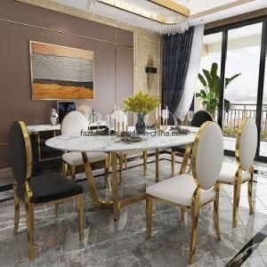 Dining Table Furniture of Stainless Steel Material Bottom