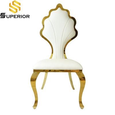 Factory Inventory Contemporary Bride and Groom Wedding Gold Chairs