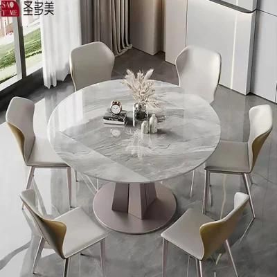 Home Furniture Adjustable Steel Frame Functional Dining Table