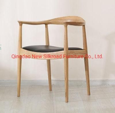 Best Price High Quality Solid Wood Home Furniture Oak Wood Dining Chair with Fabric Leather Seat Chair