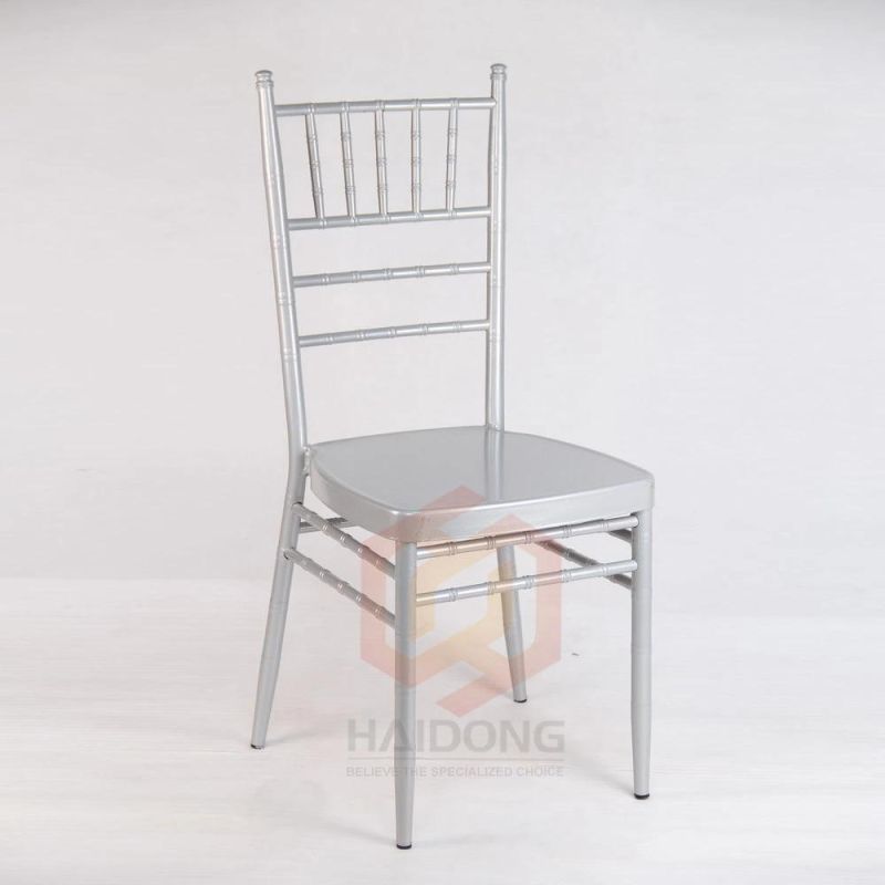 Wholesale Silver Color Aluminium Chiavari Banquet Dining Chairs