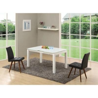 Dining Room Chairs Modern Super White Glass Top Dining Table
