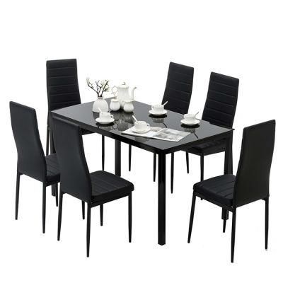 6 Person Dining Table Chair Rattan Garden Outdoor Dining Furniture Sets