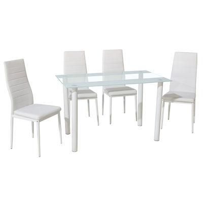 Wholesale Modern Luxury Fashion Colorful Classic Soft PVC Upholstery Cafe Dining Chair with Metal Leg