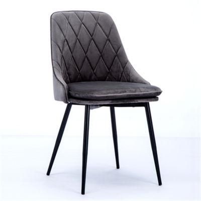 Wholesale French Style Leisure High Back Modern Design Green Velvet Classic Dining Chair Restaurant