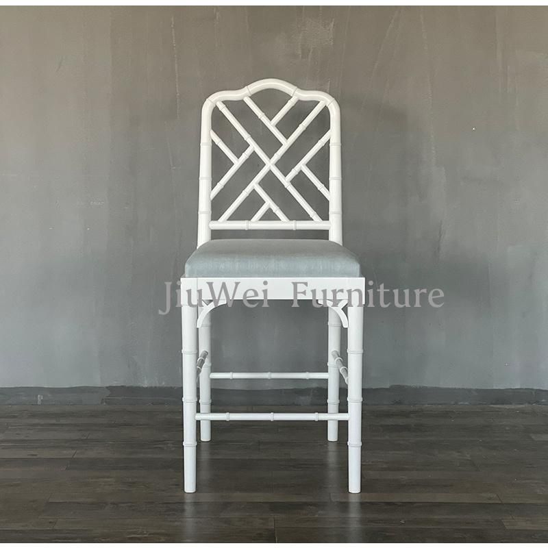 Hotel Home Indoor Hamptons Style Wedding Event Faux Bamboo Dining Chair Wood Chairs with Good Price