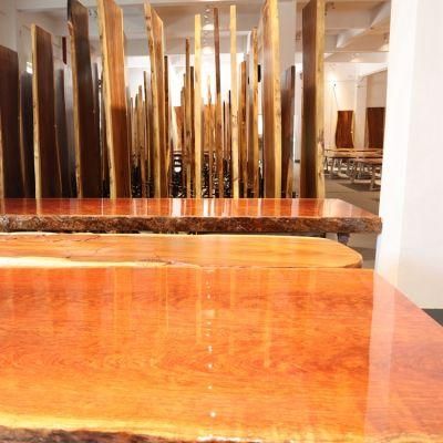 Epoxy Resin Solid Wood Mosaic Map River Coffee Table Epoxy Resin Dining Table