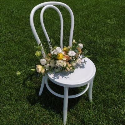 Wholesale Stackable White Resin Thonet Bentwood Wedding Chair for Banquet and Party