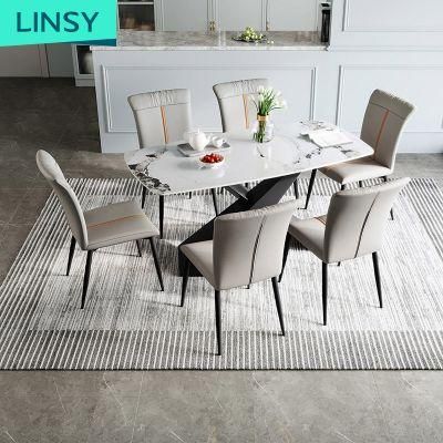 Home Square China Epoxy Resin Top Stainless Steel Dining Table Hot Ls886r1