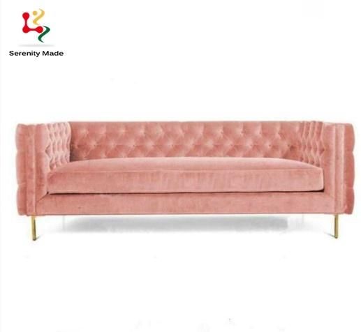 Velvet Modern Luxury U Shape Sectional Sofa Living Room Safa Set