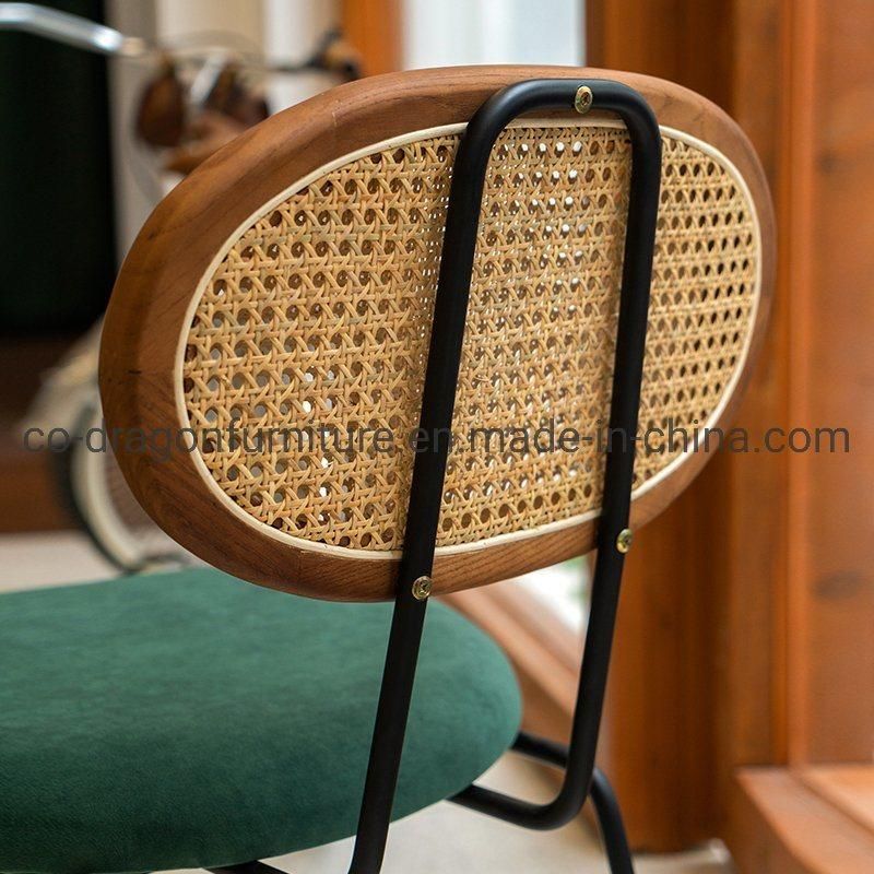 Hot Sale Metal Rattan Back Dining Chair for Modern Furniture