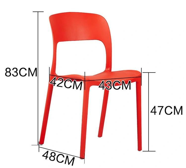 Colorful Stacking PP Plastic Chair for Outdoor Wedding and Event