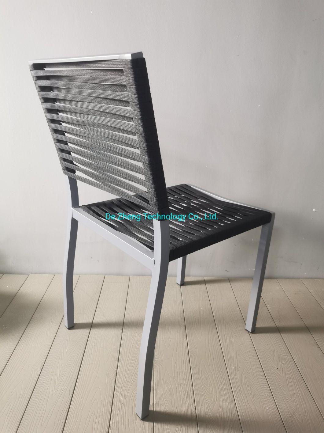 Commerical Outdoor Pool Side Garden Leisure Aluminium Restaurtant Mesh Seat Dining Chair