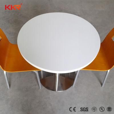 Stoen Glossy 2 Person Round Tables Restaurant Furniture Tables Solid Surface Fast Food Dining Tables