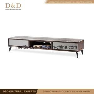 modern Wooden and Marble TV Stand for Living Room Use