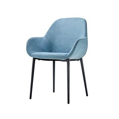 Modern Leisure Metal Legs Coffee Room Living Room Velvet Fabric Side Chair