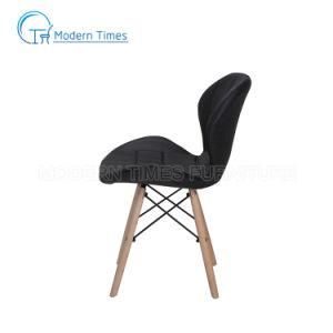 Contemporary Mini PU Upholstered Seat Wooden Leg Restaurant Outdoor Dining Chair