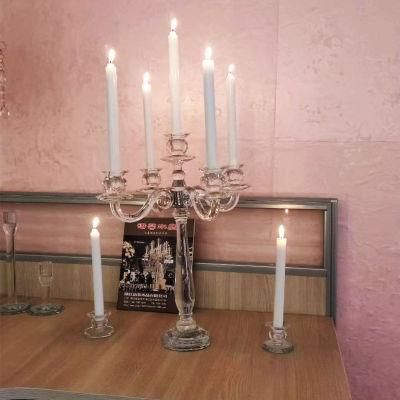 Wedding Crystal Tube Candle Holder 10 Arms Tall Cheap Wedding Decoration Event Party