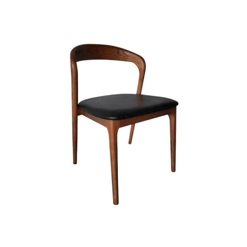Chinese Chair Supplier OEM Design Classical Style Wooden Stable Frame with Leather Seat Dine Chair