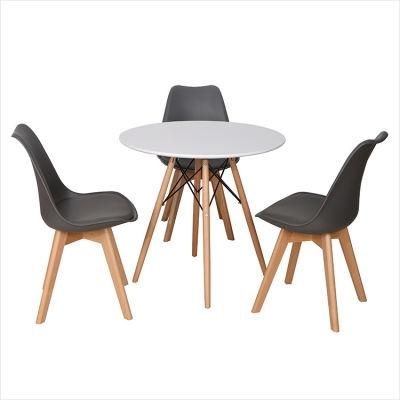 China Supplier Modern Round Wooden Mini Children&prime;s Dining Table Plastic Children Table Designer Baby Table Chair Set