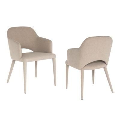 Modern Home Upholstered Dining Chair with Arms