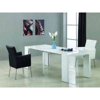 Factory Modern Extension Painted Glass Dining Table