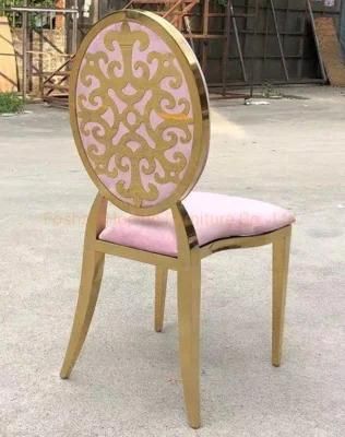 Modern Wedding Chair 2021 New Chair Luxury Gold Golden Hotel Banquet Restaurant Dining Furniture Stainless Steel Back Decoration Chair