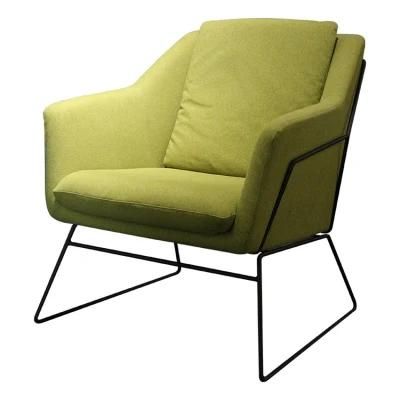 Green Fabric Nordic Living Room Sofa Chair