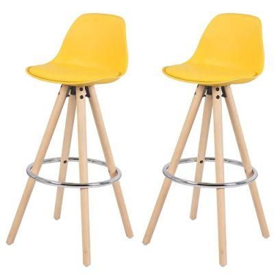 Comfortable High Quality Stable Coffee High Chair with Cushion